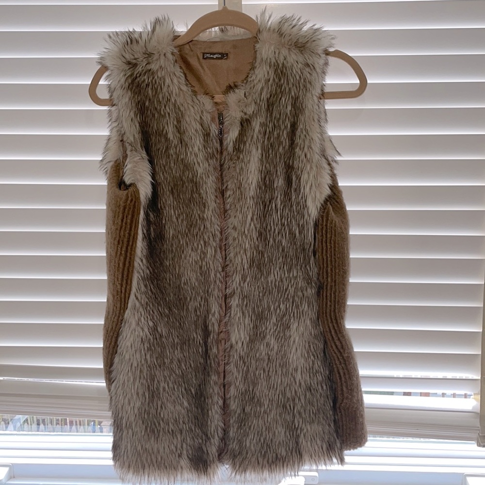 J. McLaughlin faux fur vest
